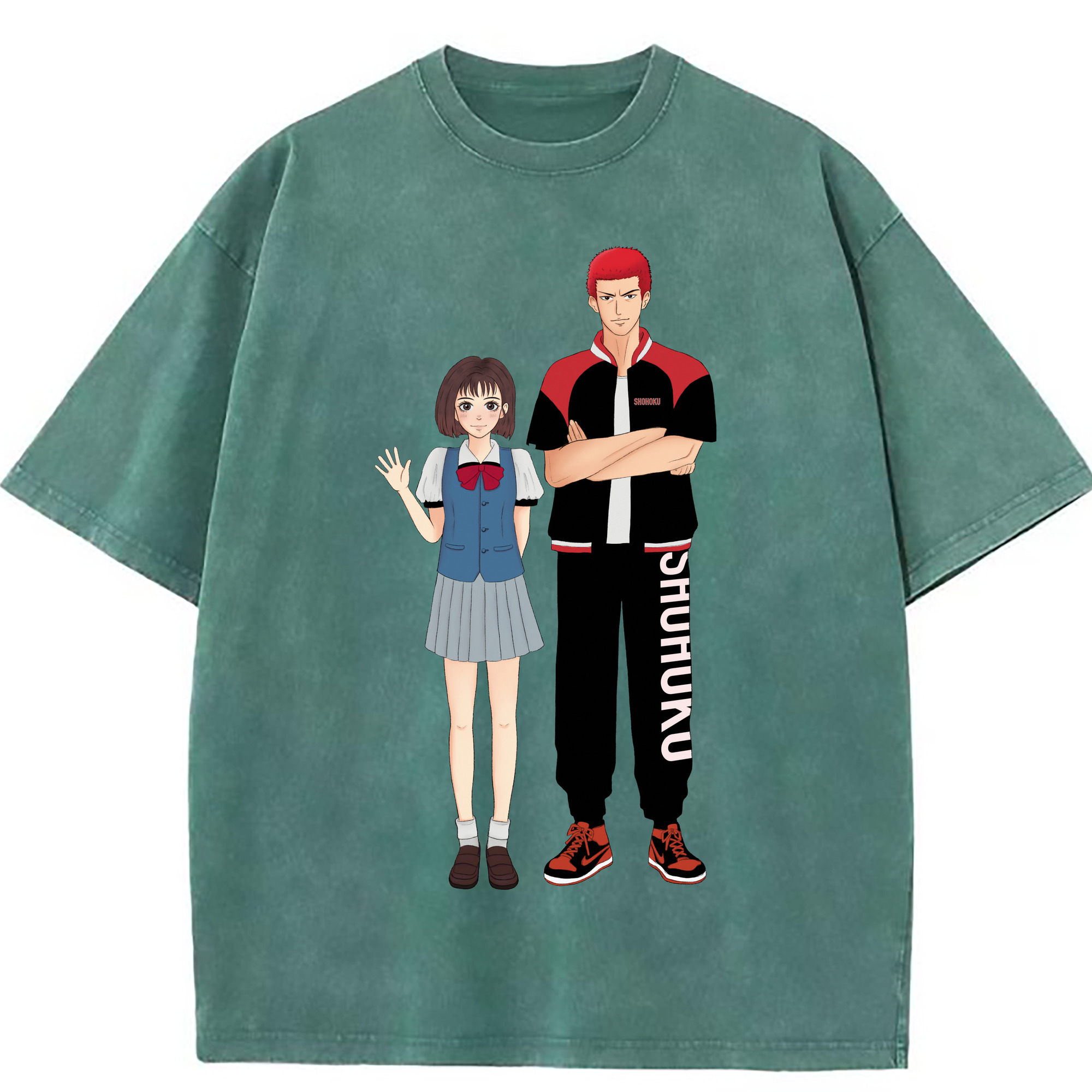 （画像用） SLAM DUNK／スラムダンク 綿100% ヴィンテージ風 半袖Tシャツ（フロントプリント）